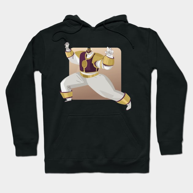 white power ranger Hoodie by Ninja banana